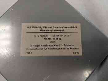 East German Emergency Ration  East German Emergency Ration