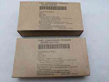 Fuel, Compressed, Trioxane, Ration Heating (x2) Fuel, Compressed, Trioxane, Ration Heating (x2)
