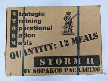 Strategic Training Operational Ration Meals, STORM, Case - Empty Strategic Training Operational Ration Meals, STORM, Case - Empty