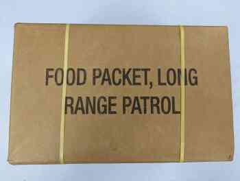 Food Packet, Long Range Patrol, Case, 12 Meals - Empty Food Packet, Long Range Patrol, Case, 12 Meals - Empty