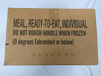 Meal, Ready To Eat, 12 Meals, Case A - Empty Meal, Ready To Eat, 12 Meals, Case A - Empty