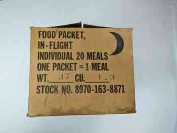 Food Packet, In Flight, Case, 20 Meals - Empty Food Packet, In Flight, Case, 20 Meals - Empty
